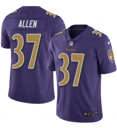 Men's Nike Baltimore Ravens #37 Javorius Allen Elite Purple Rush Vapor Untouchable NFL Jersey