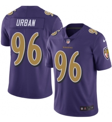 Youth Nike Baltimore Ravens #96 Brent Urban Limited Purple Rush Vapor Untouchable NFL Jersey