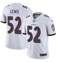 Men's Nike Baltimore Ravens #52 Ray Lewis White Vapor Untouchable Limited Player NFL Jersey