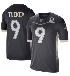 Men's Nike Baltimore Ravens #9 Justin Tucker 2020 AFC Pro Bowl Game Jersey Anthracite