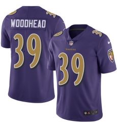 Youth Nike Baltimore Ravens #39 Danny Woodhead Limited Purple Rush Vapor Untouchable NFL Jersey