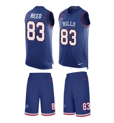 Men's Nike Buffalo Bills #83 Andre Reed Limited Royal Blue Tank Top Suit NFL Jersey