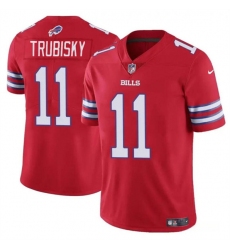 Men's Buffalo Bills #11 Mitch Trubisky Red Vapor Untouchable Limited Football Stitched Jersey