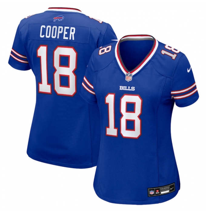 Women's Buffalo Bills #18 Amari Cooper Royal Stitched Football Jersey(Run Small)