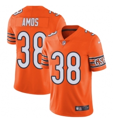 Men's Nike Chicago Bears #38 Adrian Amos Limited Orange Rush Vapor Untouchable NFL Jersey