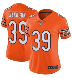 Women's Nike Chicago Bears #39 Eddie Jackson Limited Orange Rush Vapor Untouchable NFL Jersey