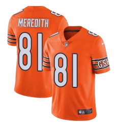 Men's Nike Chicago Bears #81 Cameron Meredith Limited Orange Rush Vapor Untouchable NFL Jersey