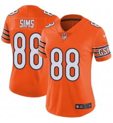 Women's Nike Chicago Bears #88 Dion Sims Limited Orange Rush Vapor Untouchable NFL Jersey