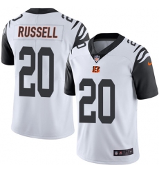 Men's Nike Cincinnati Bengals #20 KeiVarae Russell Limited White Rush Vapor Untouchable NFL Jersey