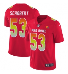Men's Nike Cleveland Browns #53 Joe Schobert Limited Red 2018 Pro Bowl NFL Jersey