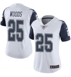 Women's Nike Dallas Cowboys #25 Xavier Woods Limited White Rush Vapor Untouchable NFL Jersey