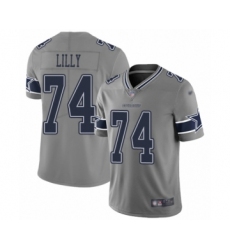 Women's Dallas Cowboys #74 Bob Lilly Limited Gray Inverted Legend Football Jersey