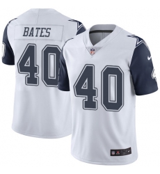 Men's Nike Dallas Cowboys #40 Bill Bates Limited White Rush Vapor Untouchable NFL Jersey