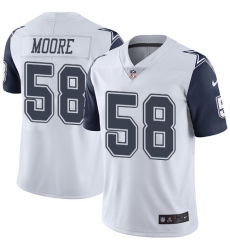 Youth Nike Dallas Cowboys #58 Damontre Moore Limited White Rush Vapor Untouchable NFL Jersey