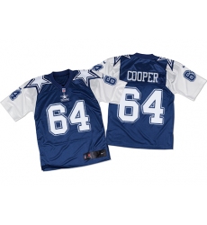 Men's Nike Dallas Cowboys #64 Jonathan Cooper Elite White/Navy Throwback NFL Jersey