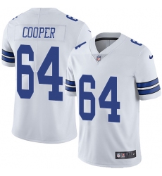 Men's Nike Dallas Cowboys #64 Jonathan Cooper White Vapor Untouchable Limited Player NFL Jersey