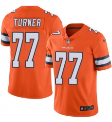 Youth Nike Denver Broncos #77 Billy Turner Limited Orange Rush Vapor Untouchable NFL Jersey