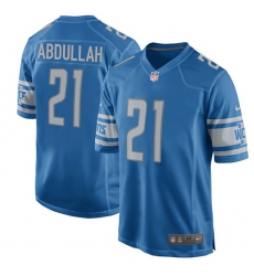 Men's Nike Detroit Lions #21 Ameer Abdullah Game Light Blue Team Color NFL Jersey