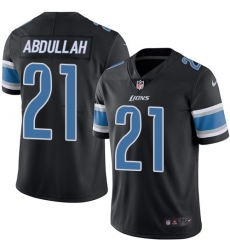 Men's Nike Detroit Lions #21 Ameer Abdullah Limited Black Rush Vapor Untouchable NFL Jersey