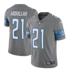 Men's Nike Detroit Lions #21 Ameer Abdullah Limited Steel Rush Vapor Untouchable NFL Jersey