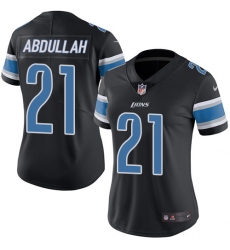 Women's Nike Detroit Lions #21 Ameer Abdullah Limited Black Rush Vapor Untouchable NFL Jersey