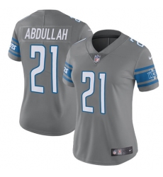 Women's Nike Detroit Lions #21 Ameer Abdullah Limited Steel Rush Vapor Untouchable NFL Jersey