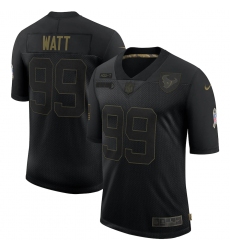 Men's Houston Texans #99 J.J. Watt Black Nike 2020 Salute To Service Limited Jersey