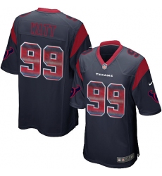 Youth Nike Houston Texans #99 J.J. Watt Limited Navy Blue Strobe NFL Jersey