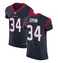 Men's Nike Houston Texans #34 Tyler Ervin Navy Blue Team Color Vapor Untouchable Elite Player NFL Jersey