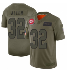 Women's Kansas City Chiefs #32 Marcus Allen Limited Camo 2019 Salute to Service Football Jersey