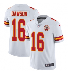Men's Nike Kansas City Chiefs #16 Len Dawson White Vapor Untouchable Limited Player NFL Jersey