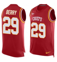 Men's Nike Kansas City Chiefs #29 Eric Berry Limited Red Player Name & Number Tank Top NFL Jersey