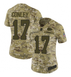 Women's Nike Kansas City Chiefs #17 Chris Conley Limited Camo 2018 Salute to Service NFL Jersey