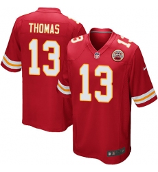 Men's Nike Kansas City Chiefs #13 De'Anthony Thomas Game Red Team Color NFL Jersey