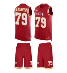 Men's Nike Kansas City Chiefs #79 Parker Ehinger Limited Red Tank Top Suit NFL Jersey