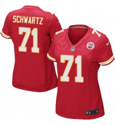 Women's Nike Kansas City Chiefs #71 Mitchell Schwartz Game Red Team Color NFL Jersey