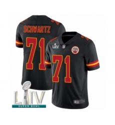 Youth Kansas City Chiefs #71 Mitchell Schwartz Limited Black Rush Vapor Untouchable Super Bowl LIV Bound Football Jersey