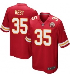 Men's Nike Kansas City Chiefs #35 Charcandrick West Game Red Team Color NFL Jersey