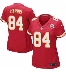 Women's Nike Kansas City Chiefs #84 Demetrius Harris Game Red Team Color NFL Jersey