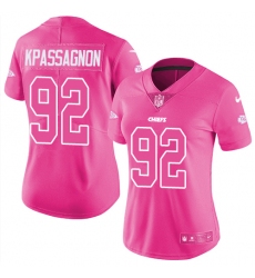 Women's Nike Kansas City Chiefs #92 Tanoh Kpassagnon Limited Pink Rush Fashion NFL Jersey