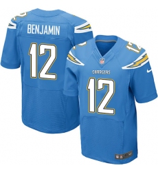 Men's Nike Los Angeles Chargers #12 Travis Benjamin Elite Electric Blue Alternate NFL Jersey